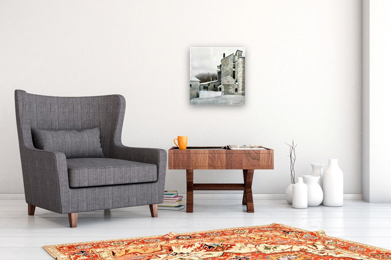 Ice Mill by Vic Roschkov |  In Room View of Artwork 