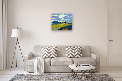 acrylic painting by Kip Decker titled Light On Mustard