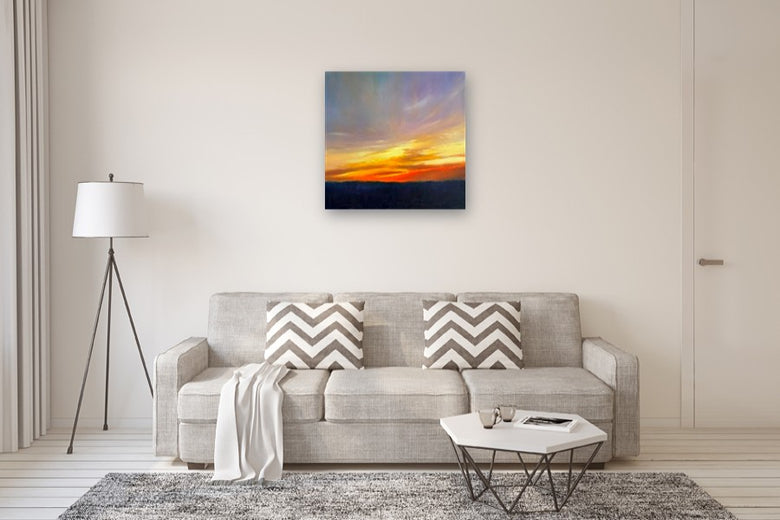 Embers of an Evening Sky by Francesca Currie |  In Room View of Artwork 