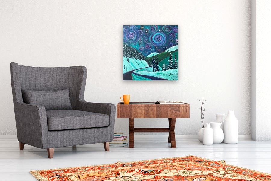 Night Fantasy on the Pass by Phyllis Anderson |  In Room View of Artwork 