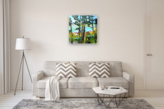 Original art for sale at UGallery.com | View of Monterey Bay by Kip Decker | $1,400 | acrylic painting | 30' h x 30' w | thumbnail 1