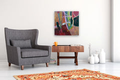 Original art for sale at UGallery.com | Wandering Wood by Robert Hofherr | $1,100 | acrylic painting | 24' h x 24' w | thumbnail 5