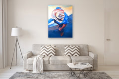 Original art for sale at UGallery.com | Cowboy Going into a Bar in Santa Fe by Warren Keating | $4,325 | oil painting | 48' h x 36' w | thumbnail 5