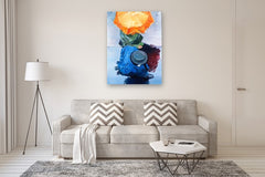 Original art for sale at UGallery.com | Couple under Orange Umbrella in Paris by Warren Keating | $4,025 | oil painting | 48' h x 36' w | thumbnail 5