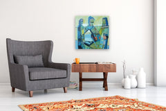 Original art for sale at UGallery.com | Three Friends by Gail Ragains | $1,350 | acrylic painting | 24' h x 24' w | thumbnail 5
