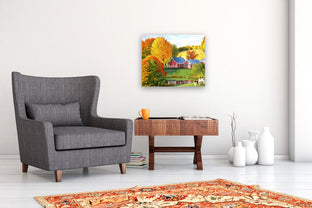 Farmhouse Reflections by John Jaster |  In Room View of Artwork 