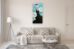 Original art for sale at UGallery.com | Black Dress by Mary Pratt | $2,475 | oil painting | 48' h x 24' w | thumbnail 5