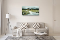 Original art for sale at UGallery.com | Time and Travel by Ronda Waiksnis | $1,400 | oil painting | 27' h x 48' w | thumbnail 5
