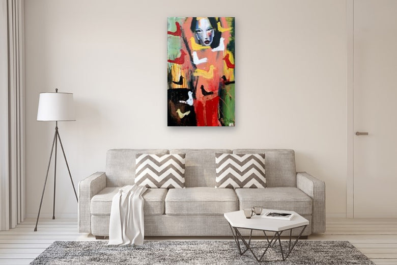 A Bird Girl by Scott Dykema |  In Room View of Artwork 