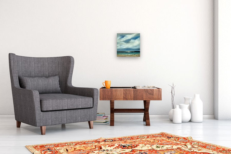 Blue Horizon by Mandy Main |  In Room View of Artwork 