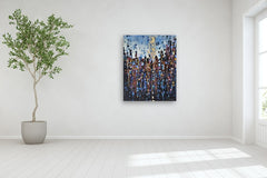 Original art for sale at UGallery.com | Momentum by Leslie Ann Butler | $5,200 | acrylic painting | 50' h x 40' w | thumbnail 5