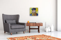 Original art for sale at UGallery.com | Man with Beard (After Van Gogh) by Robert Hofherr | $475 | acrylic painting | 16' h x 16' w | thumbnail 5