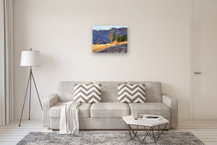 Light and Shadow, Purple and Gold by Elizabeth Garat |  In Room View of Artwork 