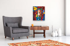 Original art for sale at UGallery.com | When Life Gives You Lemons by Yelena Sidorova | $1,150 | mixed media artwork | 24' h x 20' w | thumbnail 5