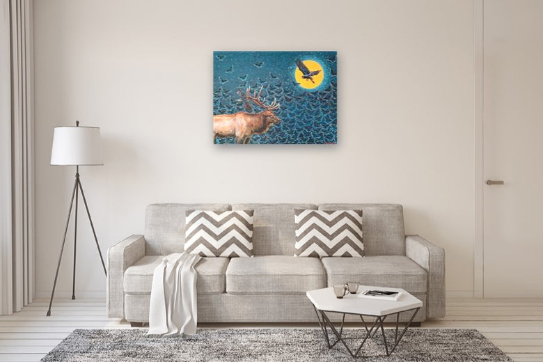 Nights Flight by Alana Clumeck |  In Room View of Artwork 