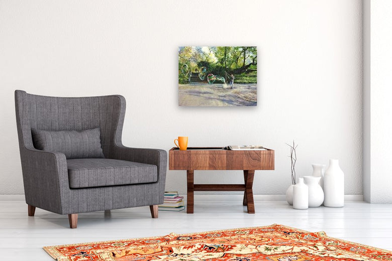 Early Autumn Shadows and Bubbles by Onelio Marrero |  In Room View of Artwork 