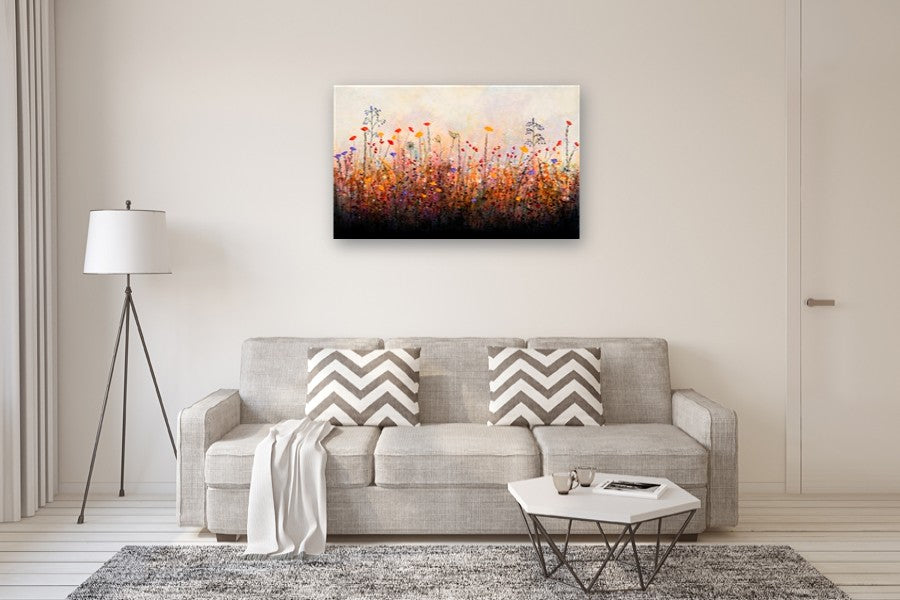 Spring Flowers by Fernando Garcia |  Side View of Artwork 