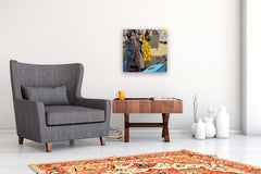 Original art for sale at UGallery.com | Reception by Duane Brown | $1,750 | oil painting | 20' h x 20' w | thumbnail 5