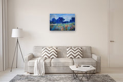 Original art for sale at UGallery.com | Ridgetop Flowers by Kip Decker | $1,000 | acrylic painting | 24' h x 36' w | thumbnail 2