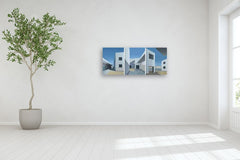 Original art for sale at UGallery.com | Serralves Contemporary Art Museum - Triptych by Zeynep Genc | $3,675 | acrylic painting | 24' h x 54' w | thumbnail 5