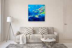 Original art for sale at UGallery.com | Weightless by Nava Lundy | $3,575 | acrylic painting | 40' h x 40' w | thumbnail 5