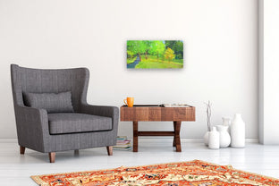 Trees in the Park by Janet Dyer |  In Room View of Artwork 