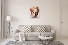 Original art for sale at UGallery.com | Soul Searching by Sharon Sieben | $1,575 | acrylic painting | 28' h x 22' w | thumbnail 5