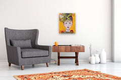 Original art for sale at UGallery.com | The Jester by Arden Rose | $500 | mixed media artwork | 20' h x 16' w | thumbnail 5