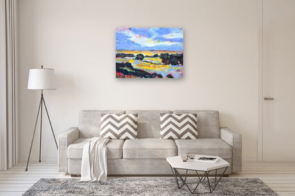 acrylic painting by Kip Decker titled Golden Valley