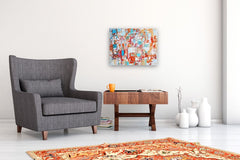 Original art for sale at UGallery.com | Tangerine Blues by Autumn Rose | $600 | acrylic painting | 18' h x 24' w | thumbnail 5