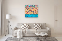 Original art for sale at UGallery.com | Dolce by the Sea by Allen Wittert | $4,400 | acrylic painting | 35.5' h x 35.5' w | thumbnail 5