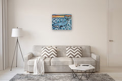 Original art for sale at UGallery.com | Whale Ride by Jessica JH Roller | $450 | acrylic painting | 22' h x 28' w | thumbnail 5