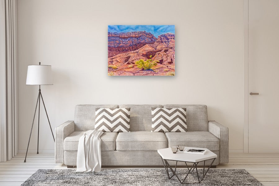 The Bush in the Badlands by Crystal DiPietro |  In Room View of Artwork 