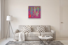 Original art for sale at UGallery.com | Ghost in the City – Cosplay by Hyoungseok Kim | $3,775 | acrylic painting | 31.5' h x 31.5' w | thumbnail 5