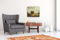 Original art for sale at UGallery.com | Fence Line by Gail Greene | $925 | oil painting | 20' h x 24' w | thumbnail 5
