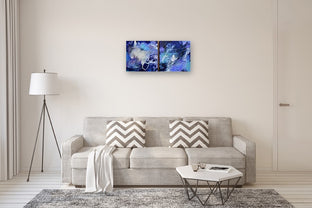 Indigo Seas by DL Watson |  In Room View of Artwork 