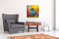 Original art for sale at UGallery.com | Work or Play? by Miranda Gamel | $2,150 | oil painting | 24' h x 24' w | thumbnail 5