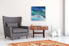 Original art for sale at UGallery.com | Wave after Wave II by Alicia Dunn | $700 | acrylic painting | 24' h x 24' w | thumbnail 5