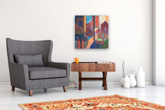 Original art for sale at UGallery.com | In a Northern Town by Robert Hofherr | $1,200 | acrylic painting | 24' h x 24' w | thumbnail 5