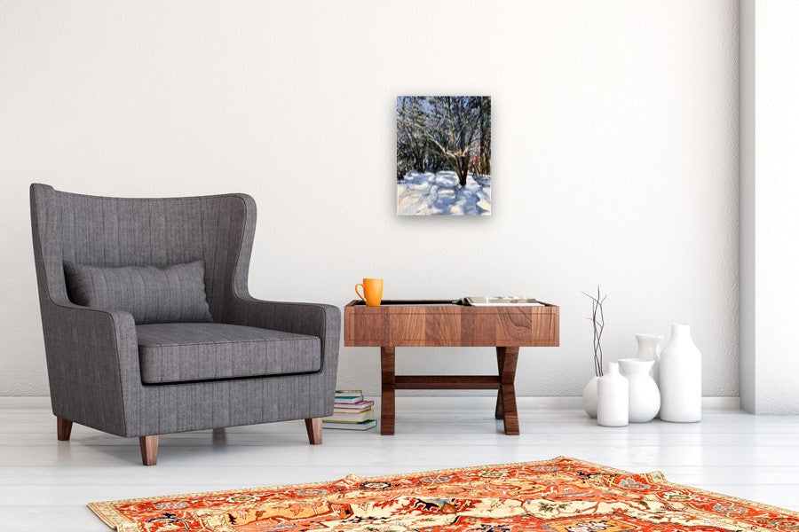 Winter Study, Light and Shadows by Elizabeth Garat |  In Room View of Artwork 