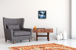 Two Blue Birds by Jessica JH Roller |  In Room View of Artwork 