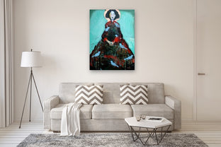 Bird Print Geisha by Scott Dykema |  In Room View of Artwork 