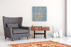 Original art for sale at UGallery.com | Fluffs and Butterflies by Natasha Tayles | $950 | acrylic painting | 24' h x 24' w | thumbnail 5