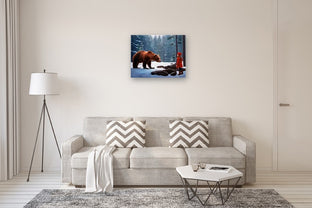 Winter Encounter by Eric Vanasse |  In Room View of Artwork 