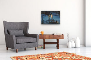Verrazano Bridge at Dusk by Nick Savides |  In Room View of Artwork 