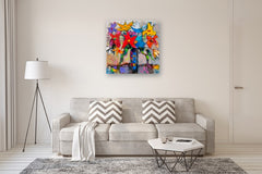 Original art for sale at UGallery.com | Electric Bloom by Allen Wittert | $2,700 | acrylic painting | 35.5' h x 35.5' w | thumbnail 5