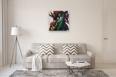 Original art for sale at UGallery.com | Rainfall by Krispen Spencer | $1,500 | acrylic painting | 30' h x 30' w | thumbnail 5