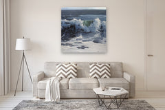 Original art for sale at UGallery.com | Into the Tempest by Richard Johnson | $10,600 | oil painting | 48' h x 48' w | thumbnail 5