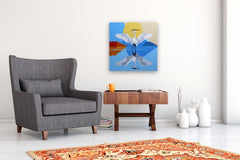 Original art for sale at UGallery.com | Bird, Perfect by Guigen Zha | $1,550 | acrylic painting | 24' h x 24' w | thumbnail 5