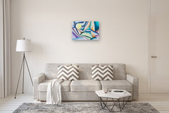 Original art for sale at UGallery.com | Moon by Mabel Serena | $1,800 | acrylic painting | 27.6' h x 39.4' w | thumbnail 5